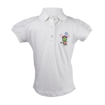 The Cap Sleeve Polo White Front